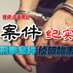 案件纪实||刑事案件侦破始末|实录|悬疑|破案