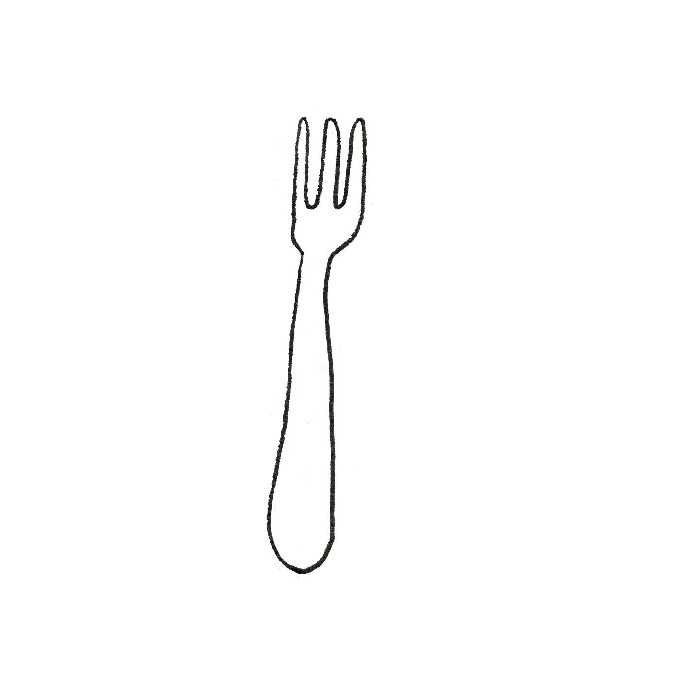 fork简笔画图片