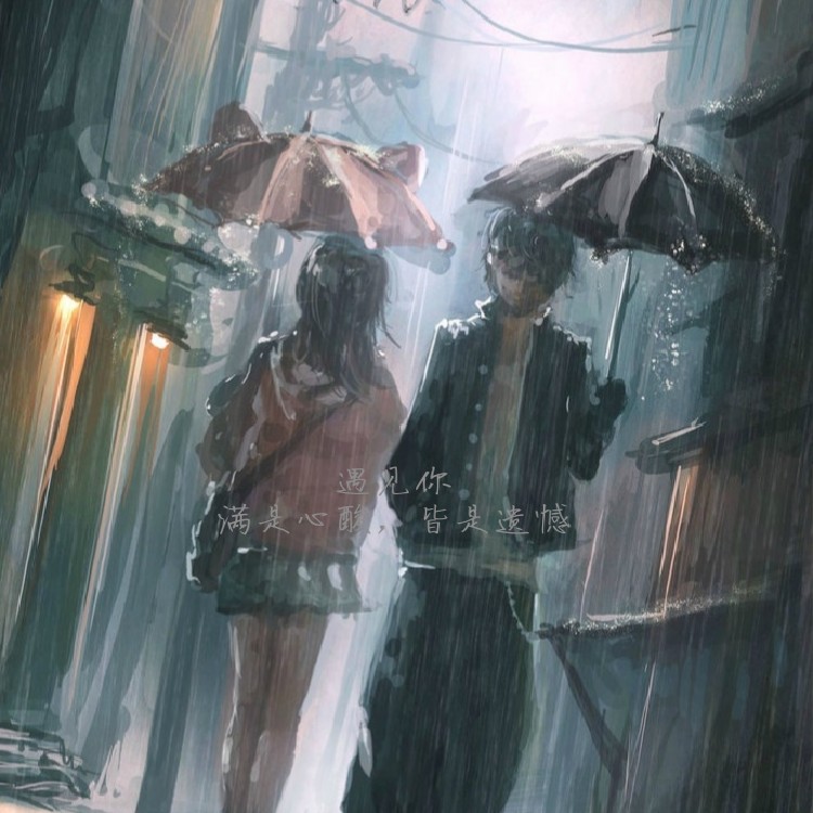 希望以后不会下雨因为没有我给你撑伞