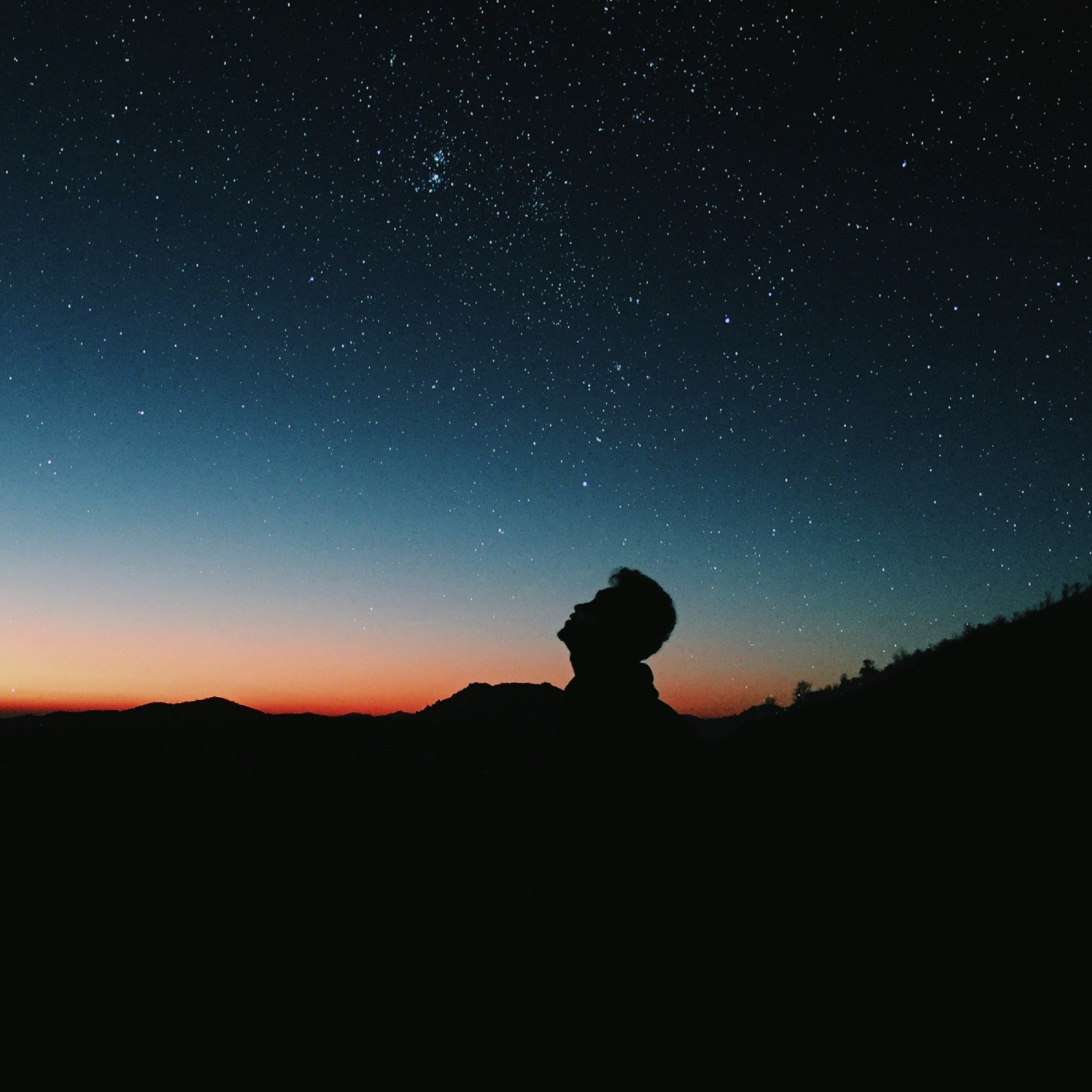 黑夜星星背景男生头像图片