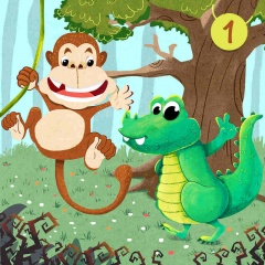 小嘴鳄鱼和大嘴猴子1