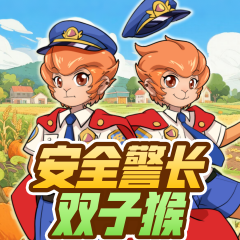 安全警長(zhǎng)雙子猴|生活安全百科蔬菜警長(zhǎng)幼兒安全